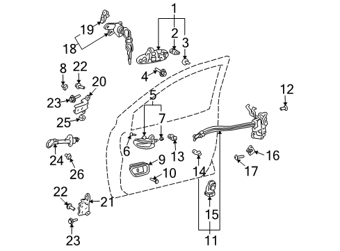 2001 Toyota Prius Rear Door Diagram