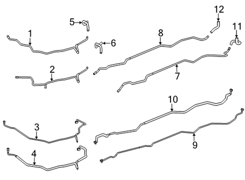 2025 Toyota Highlander Rear A/C Lines Diagram