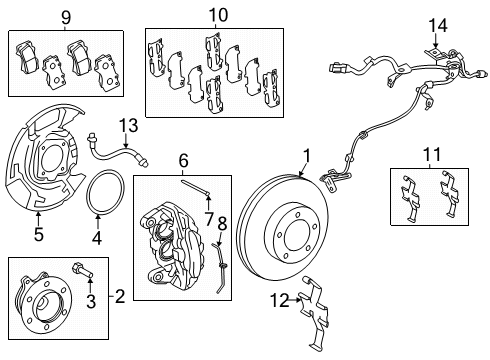 2025 Toyota 4Runner Front Brakes Diagram 2 - Thumbnail