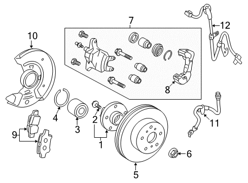 2012 Toyota Yaris Anti-Lock Brakes Diagram