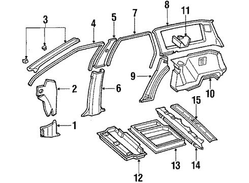 1987 Toyota Camry Interior Trim Diagram 2 - Thumbnail