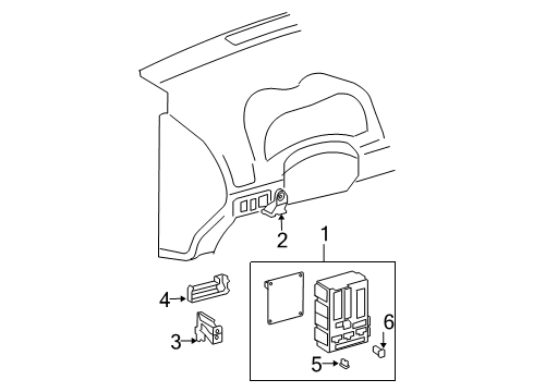 2009 Toyota Corolla Junction Block, Driver Side Diagram for 82730-12E80