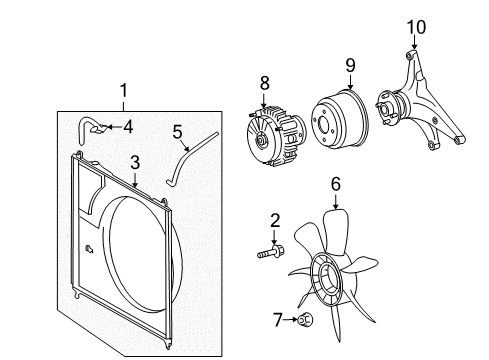 2011 Toyota Tundra Cooling Fan Diagram 2 - Thumbnail