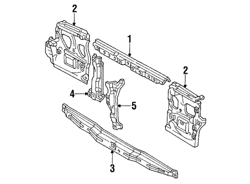 1994 Toyota Land Cruiser Radiator Support Diagram