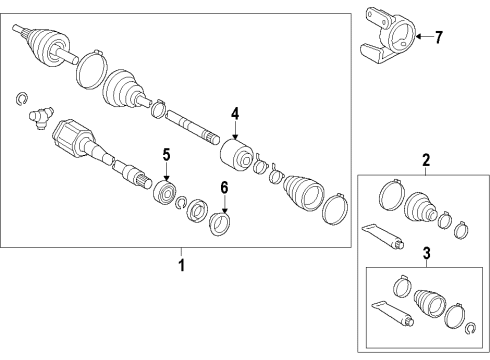 2018 Toyota Avalon Front Axle Diagram