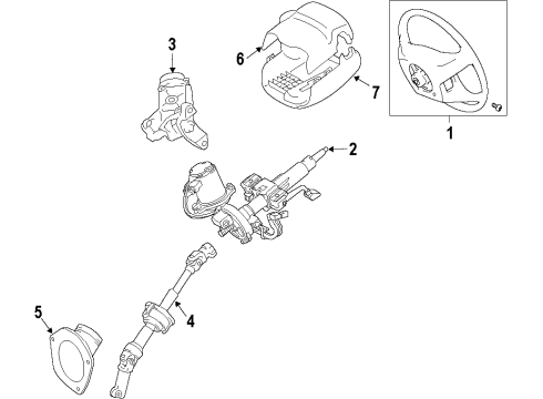 2011 Toyota Highlander Steering Column Diagram