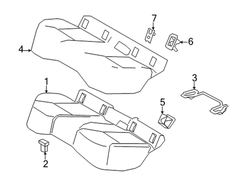 2025 Toyota Corolla Cross Rear Seat Components Diagram 2 - Thumbnail