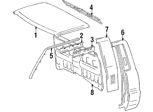 1988 Toyota Pickup Cab Assembly Diagram