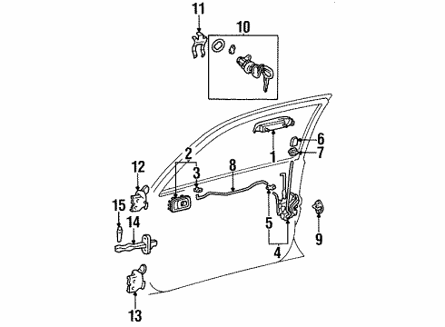 1995 Toyota Tercel Door - Body Diagram 2 - Thumbnail