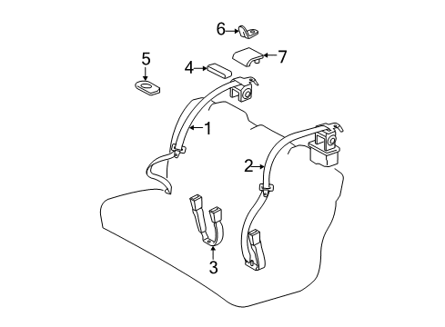 2013 Toyota Camry Seat Belt - Body Diagram 4 - Thumbnail