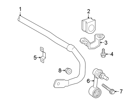 2022 Toyota Avalon Stabilizer Bar & Components Diagram 4 - Thumbnail