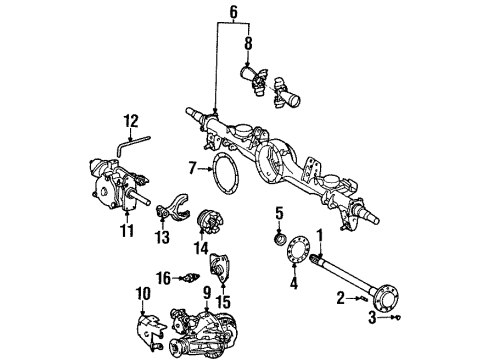 1995 Toyota Land Cruiser Breather Tube Diagram for 41507-60020