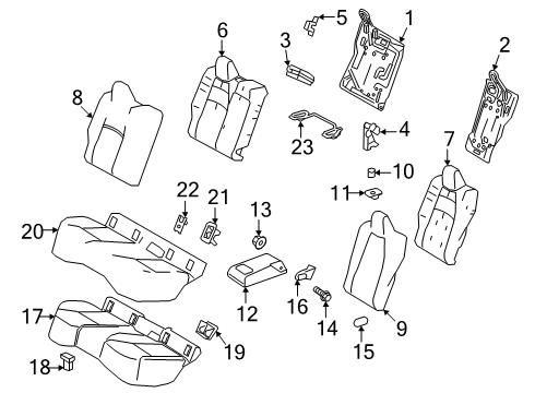 2025 Toyota Corolla Rear Seat Components Diagram 3 - Thumbnail