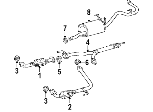 2006 Toyota Tundra Exhaust Components Diagram 2 - Thumbnail