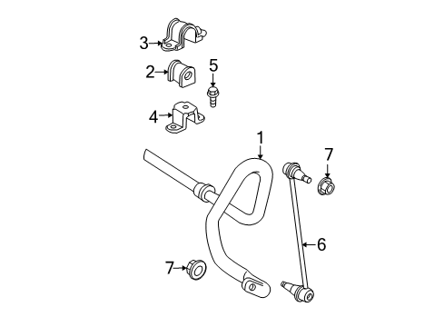 2011 Toyota Highlander Stabilizer Bar & Components Diagram 4 - Thumbnail