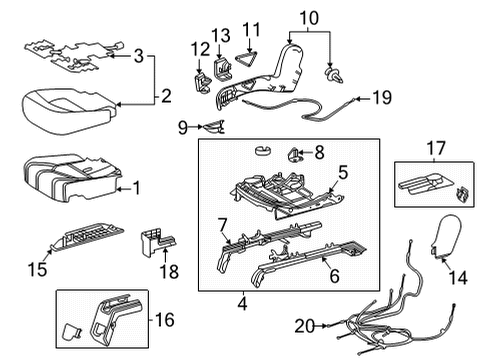 2021 Toyota Highlander Second Row Seats Diagram 8 - Thumbnail