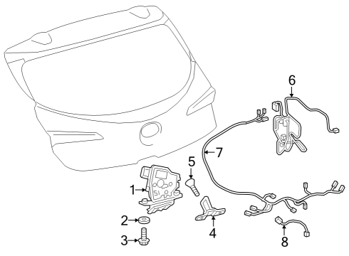 2024 Toyota GR Corolla Lift Gate Diagram