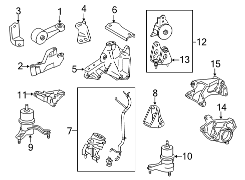 2014 Toyota Venza Engine & Trans Mounting Diagram 2 - Thumbnail