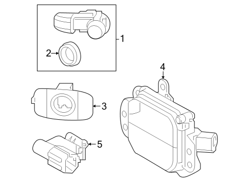 2025 Toyota Corolla Cross Electrical Components - Front Bumper Diagram 2 - Thumbnail