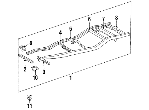 1992 Toyota 4Runner Frame & Components Diagram 2 - Thumbnail
