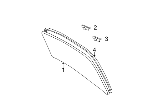 2004 Toyota Camry Glass & Hardware - Back Glass Diagram 2 - Thumbnail