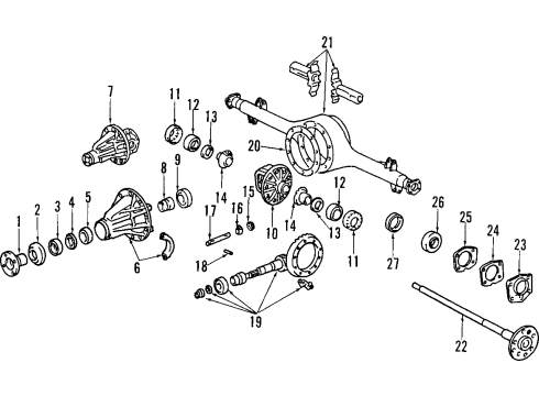 1997 Toyota Previa Differential - Rear Diagram