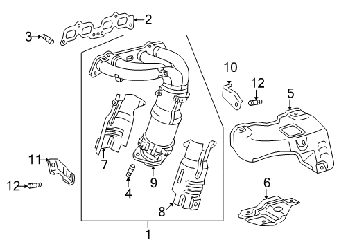 1998 Toyota RAV4 Exhaust Manifold Diagram for 17140-74010