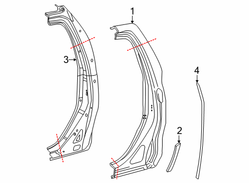 2025 Toyota Tacoma Side Panel & Components Diagram