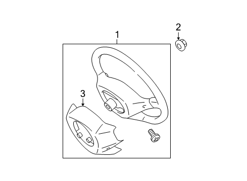 2008 Toyota Yaris Steering Wheel & Trim Diagram