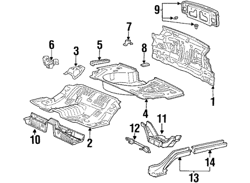 1990 Toyota Celica Rear Body Diagram 3 - Thumbnail