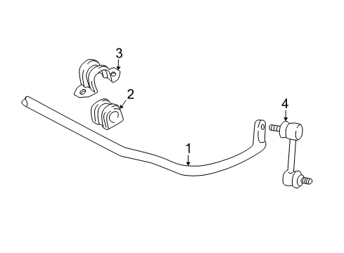 2006 Toyota Matrix Stabilizer Bar & Components Diagram 5 - Thumbnail