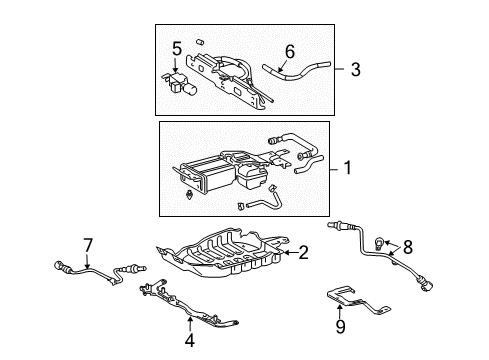 2007 Toyota Highlander Emission Components Diagram 3 - Thumbnail