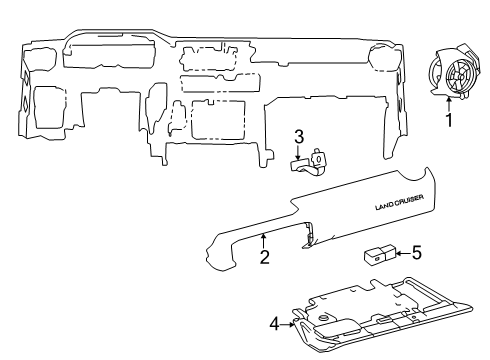 2025 Toyota Land Cruiser Instrument Panel Components Diagram 3 - Thumbnail