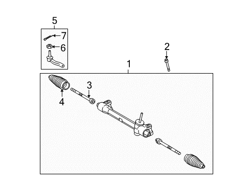 2013 Scion xD Steering Gear & Linkage Diagram