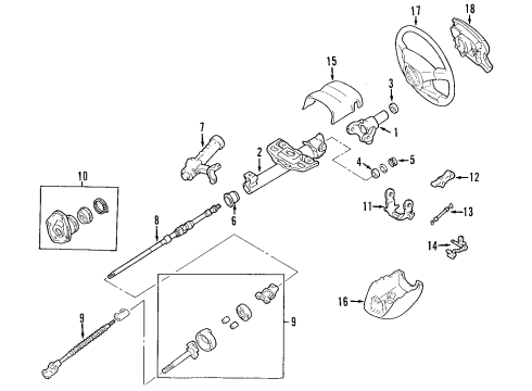 2001 Toyota Land Cruiser Steering Column Diagram 2 - Thumbnail