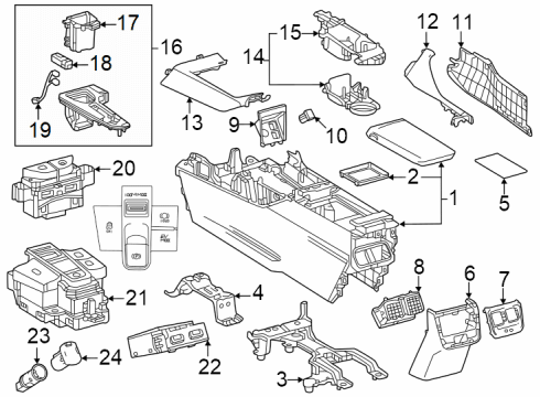 2025 Toyota Crown Box Assembly, Console Diagram for 58810-30D70-C9