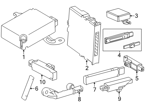 2025 Toyota Crown Signia Keyless Entry Components Diagram