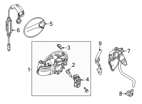 2012 Toyota Prius Plug-In Quarter Panel & Components Diagram