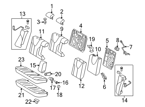 2008 Toyota Camry Seat Hinge, Rear Diagram for 71303-33050