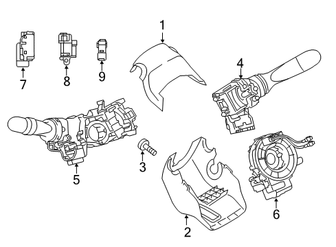 2013 Toyota Prius C Switch, Windshield Wiper Diagram for 84652-52330