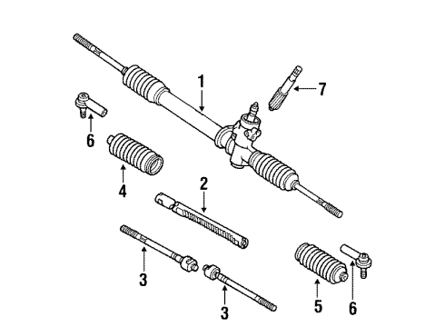 1989 Toyota Corolla Steering Gear & Linkage Diagram 3 - Thumbnail