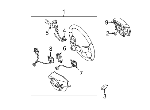 2010 Toyota Corolla Steering Wheel & Trim Diagram 2 - Thumbnail