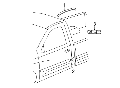 2006 Toyota Tundra Exterior Trim - Cab Diagram 3 - Thumbnail