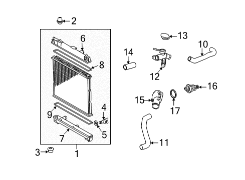 2013 Scion xD Radiator & Components Diagram 2 - Thumbnail