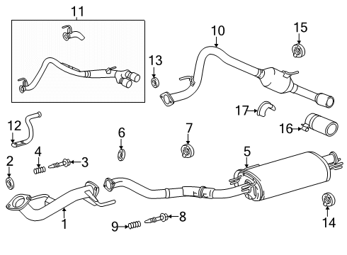 2024 Toyota Tacoma Exhaust Components Diagram 2 - Thumbnail