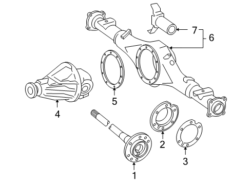 2008 Toyota Tacoma Axle & Differential - Rear Diagram 2 - Thumbnail