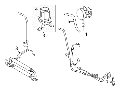 2016 Toyota Tacoma P/S Pump & Hoses Diagram 3 - Thumbnail