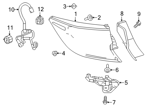2025 Toyota Corolla Tail Lamps - Headlights Diagram 2 - Thumbnail