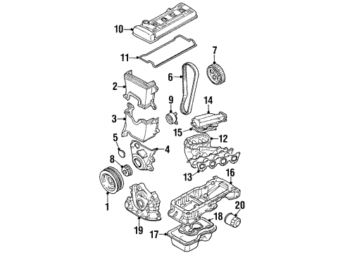 1996 Toyota Celica Engine Parts Diagram