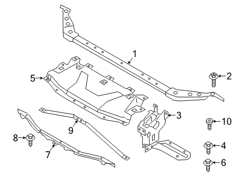 2025 Toyota GR Supra Radiator Support Diagram
